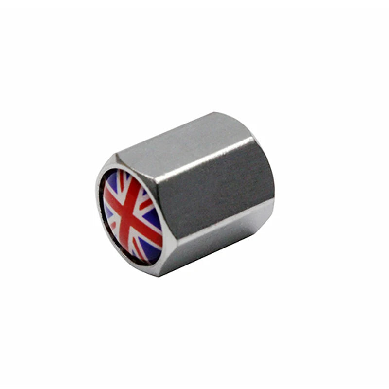 UK Flag Logo Emblem Valve Caps