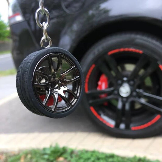 Car Wheel Keychain