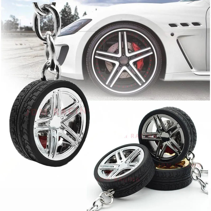 Car Wheel Keychain