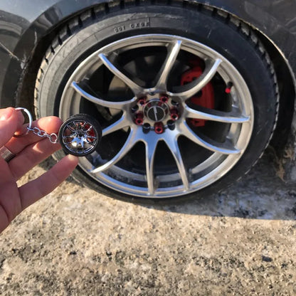 Car Wheel Keychain