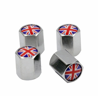 UK Flag Logo Emblem Valve Caps