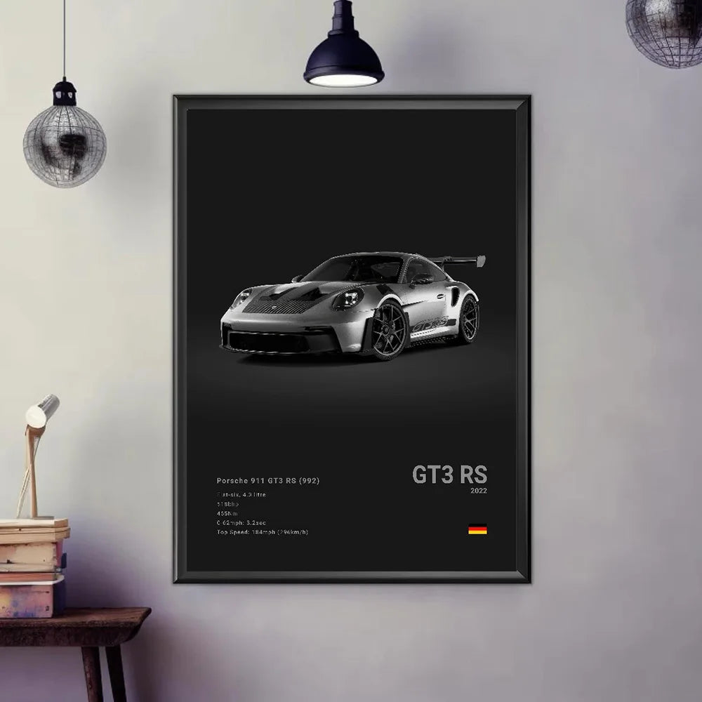 Porsche 911 GT3 RS Poster Decor