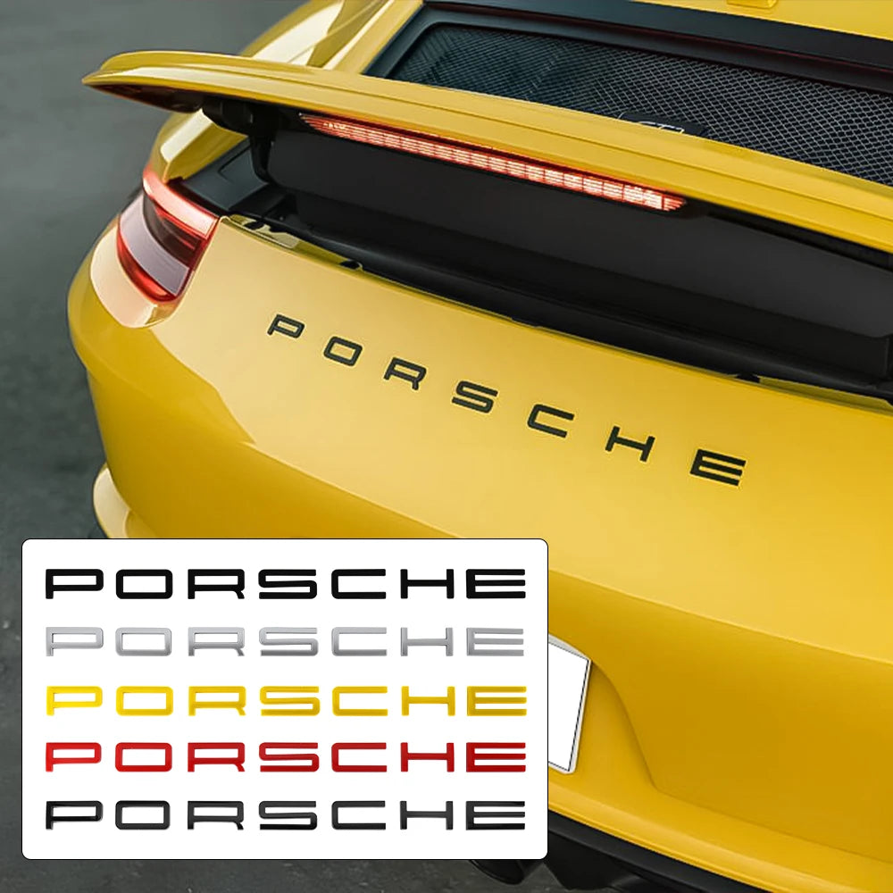 Porsche Heck Emblem Abzeichen Set