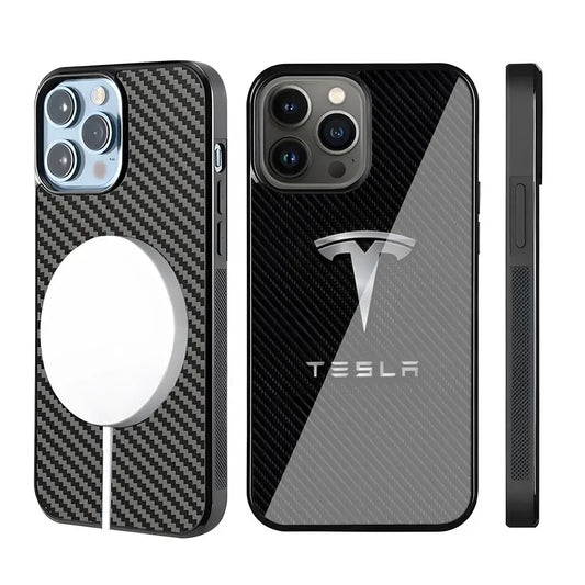 Tesla Carbon Fiber Phone Case 