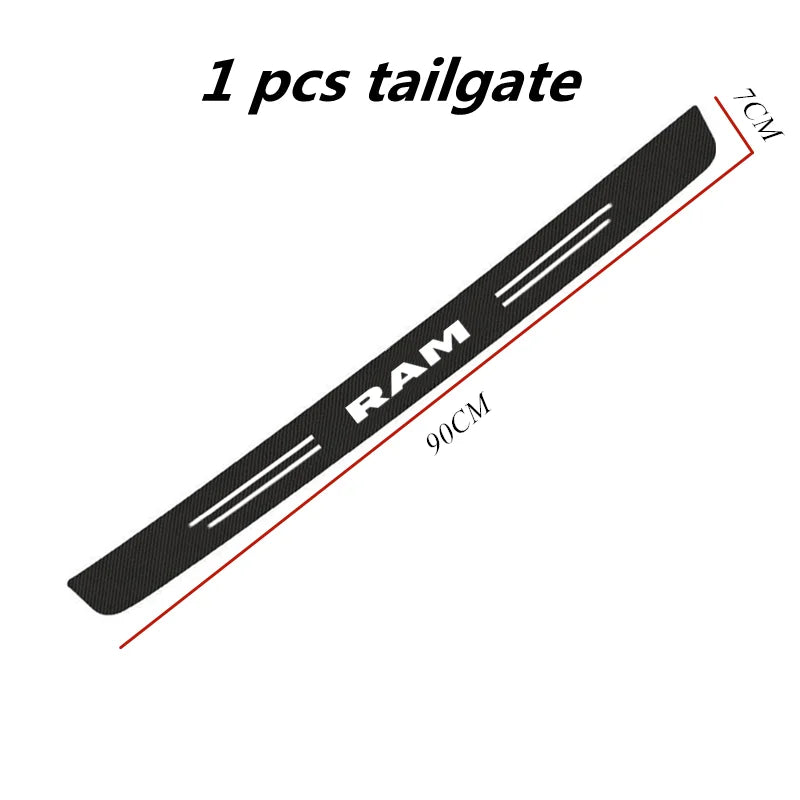 Dodge Ram Carbon Fiber Stickers Door Sill