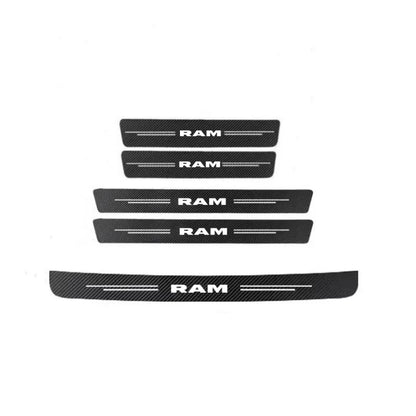 Dodge Ram Carbon Fiber Stickers Door Sill