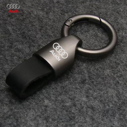 Porte-clés Audi en cuir et métal