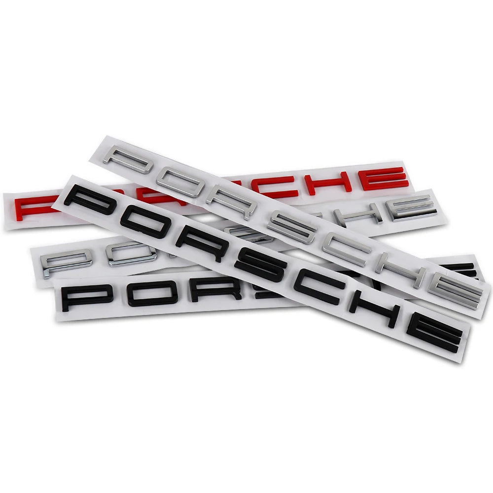 Porsche Heck Emblem Abzeichen Set