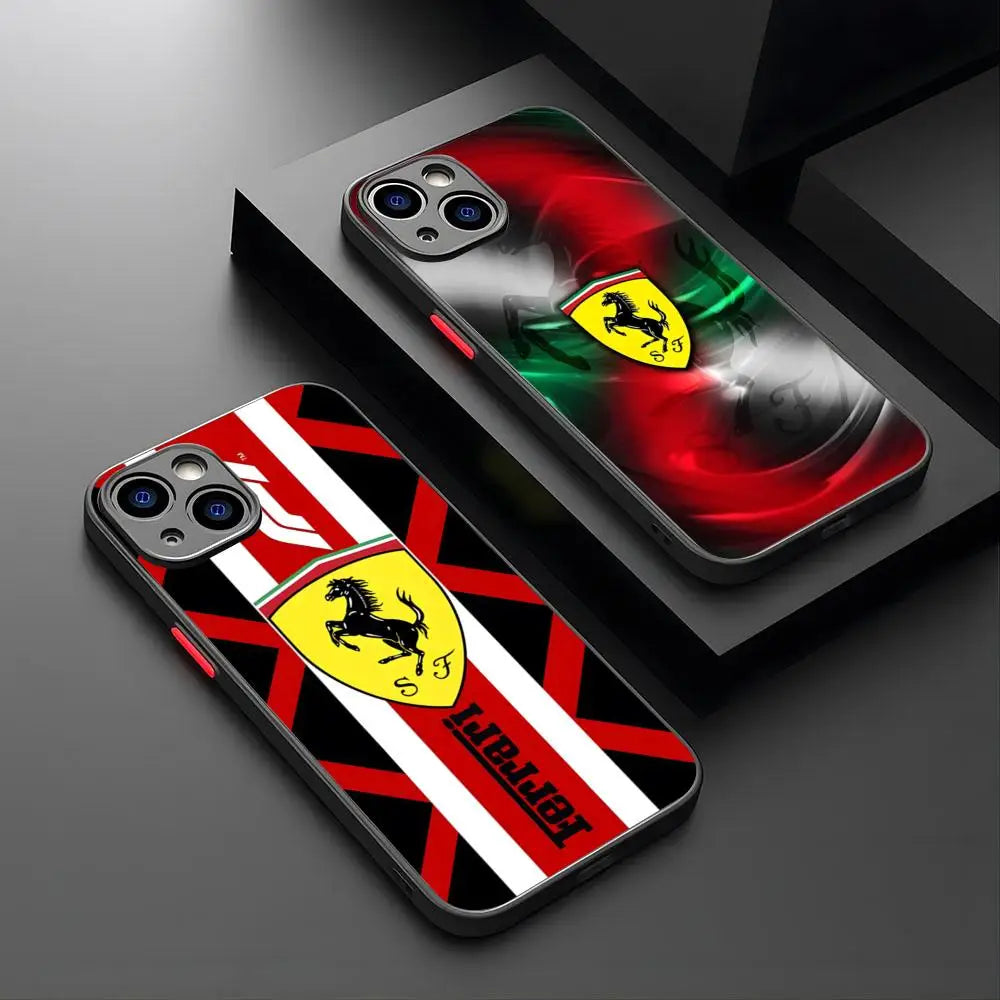 Case de téléphone Ferrari de luxe