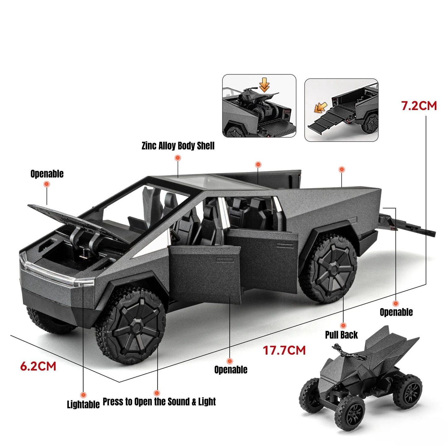 1/32 Modello di pickup Tesla CyberTruck