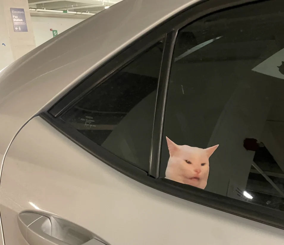 Pegatina de estilo de coche de gato lindo