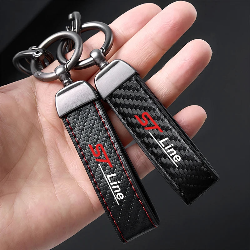 Ford ST Line Fiber Leather Keychain