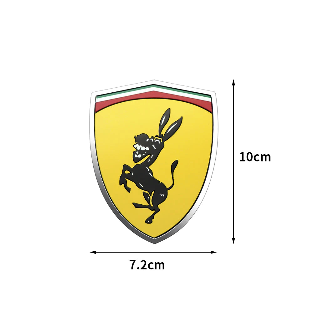 Distintivo di Ferrari in alluminio 3D