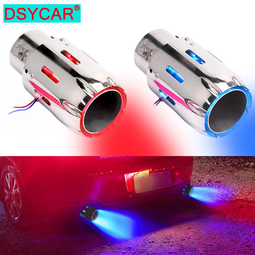 Stainless Steel LED Exhaust Tip – Universal Fit for Cars