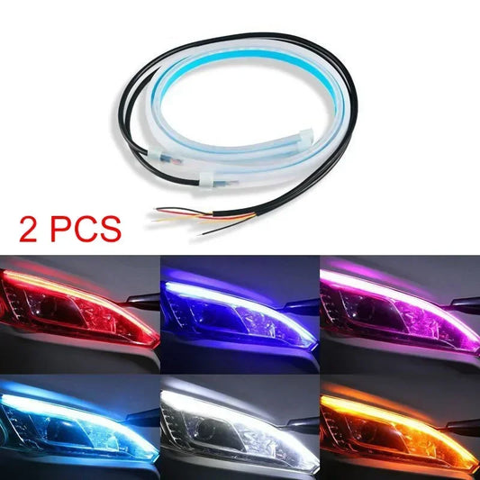 2pcs 30 cm voiture DRL Strip flexible imperméable