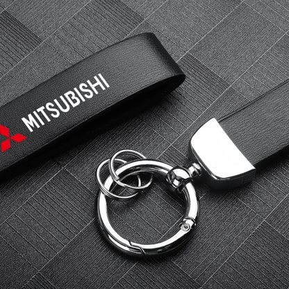 Porte-clés en cuir Mitsubishi