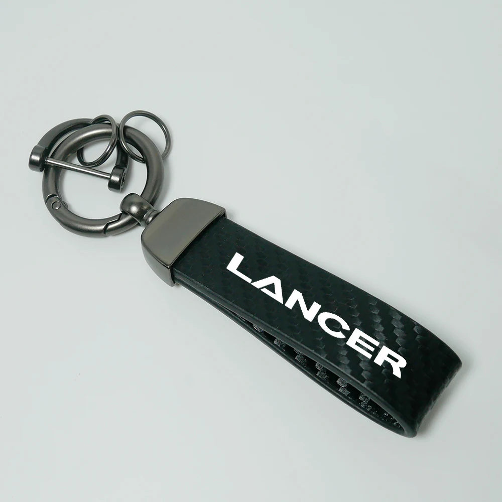 Mitsubishi Lancer Carbon Fiber Keychain