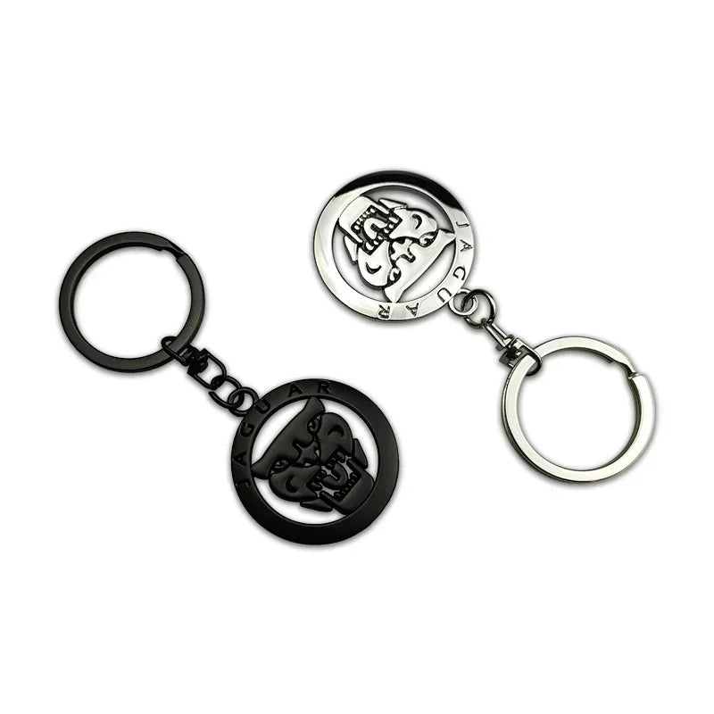 Jaguar Emblem Metal Keychain