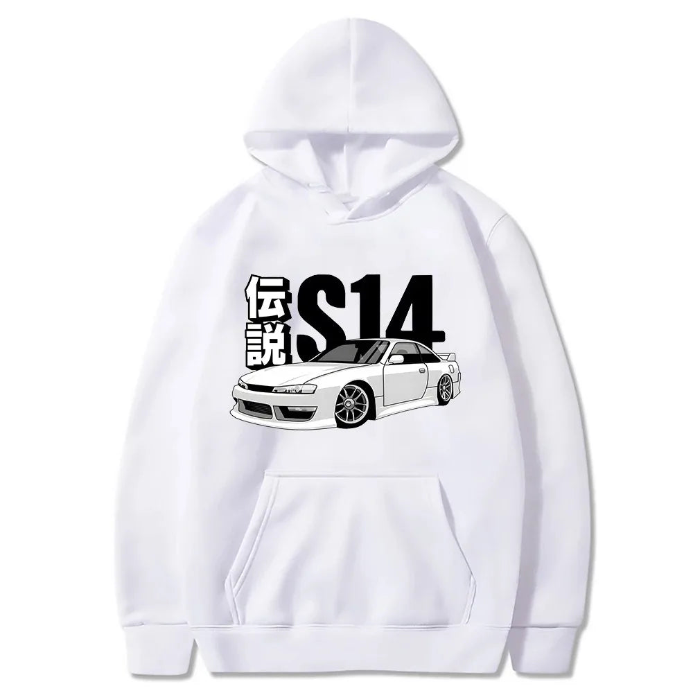 Sweat à capuche graphique de voiture S14