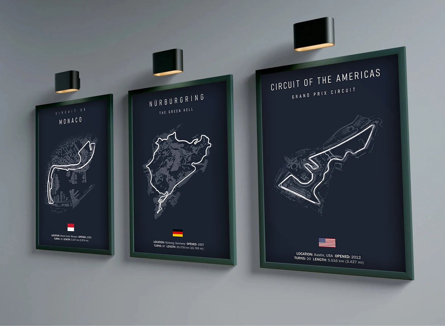 Decoración del póster del circuito de pista F1