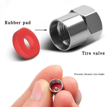 4PCS Aluminium Alloy Car Tire Valve Stem Cap