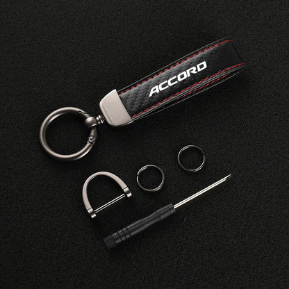 Honda Accord Leather Car Keychain