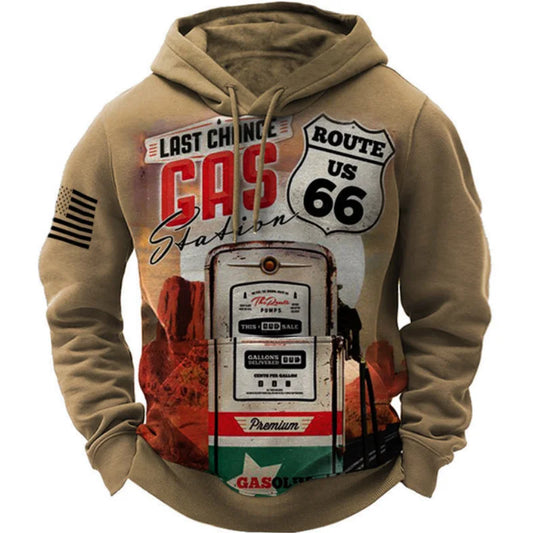 Route 66 Sweat à capuche vintage