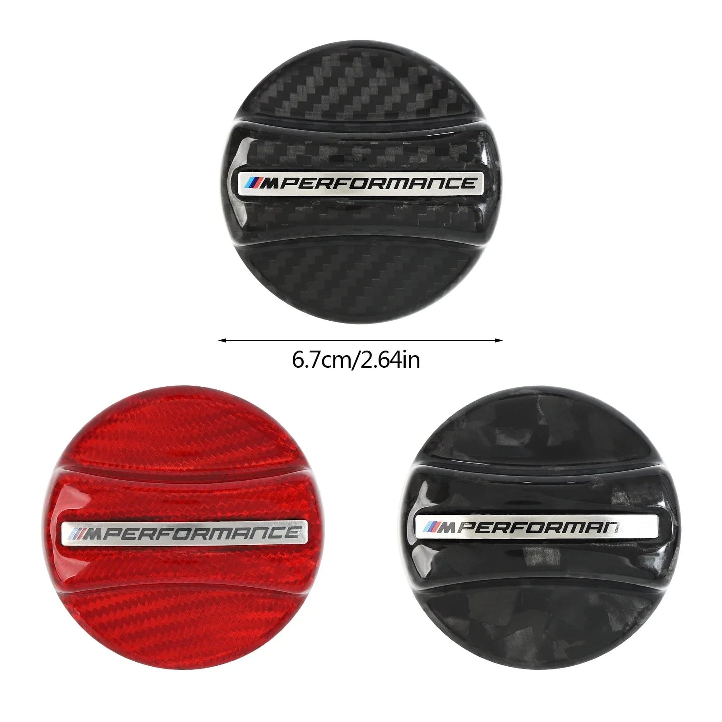 Carbon Fiber Fuel Tank Cap Trim Cover For BMW