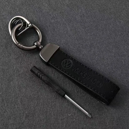 Volkswagen Metal Leather Keychain