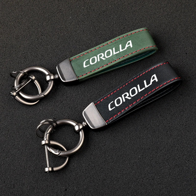 Porte-clés en cuir véritable Corolla