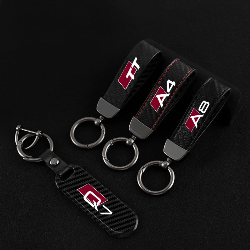 Audi Metal/Leather Keychain