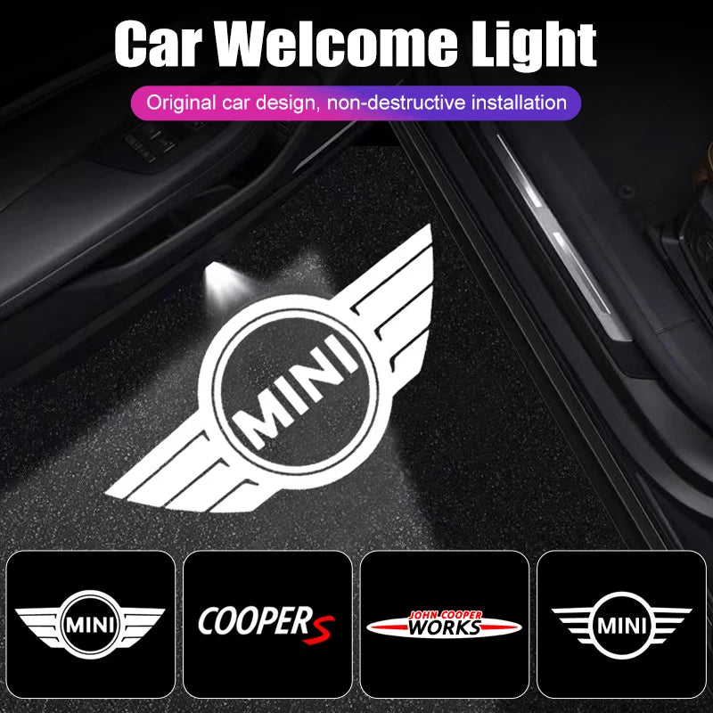 Lumière LED de bienvenue en voiture - Projection pour Mini Cooper