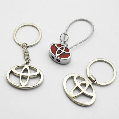 3D Metal/Leather Keychain For Toyota