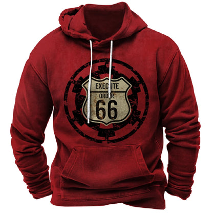 Ruta 66 sudadera con capucha vintage