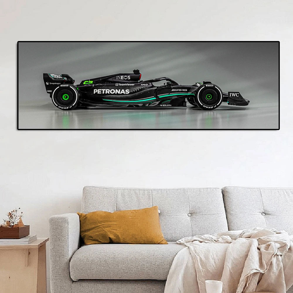 Decoración del cartel de carreras de Lewis Hamilton de F1