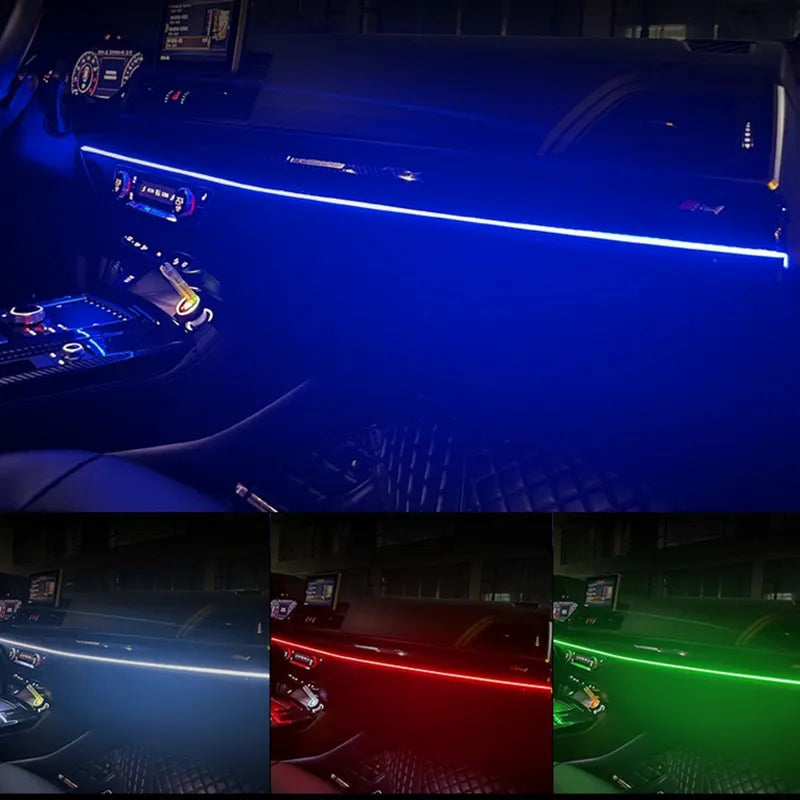 64 couleurs USB Car LED ambiante Lumière 