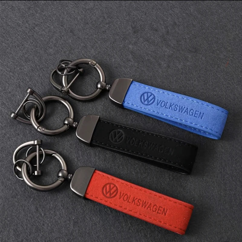 Volkswagen Metal Leather Keychain