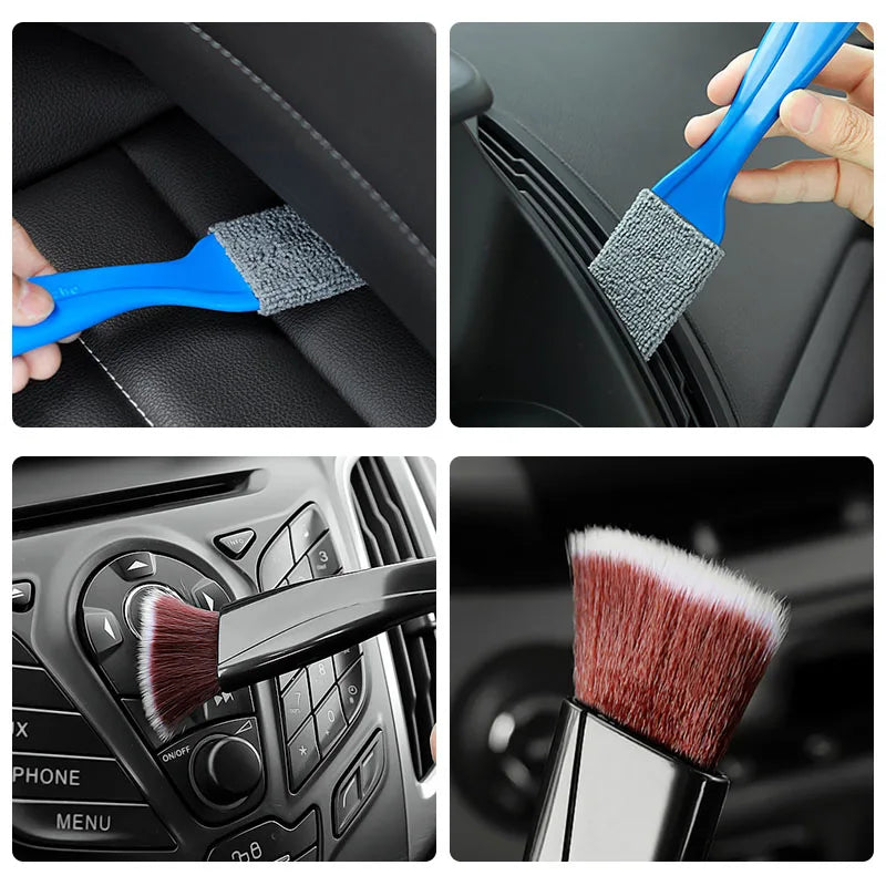 Brosse de nettoyage à double tête de voiture