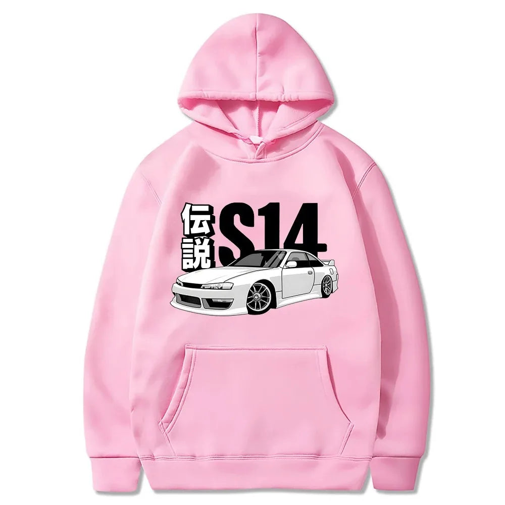 Sweat à capuche graphique de voiture S14