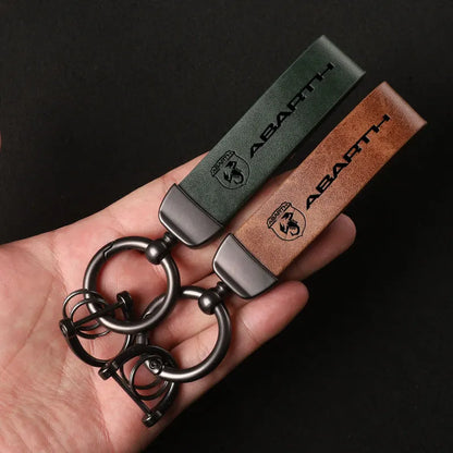 Fiat Abarth Leather Keychain