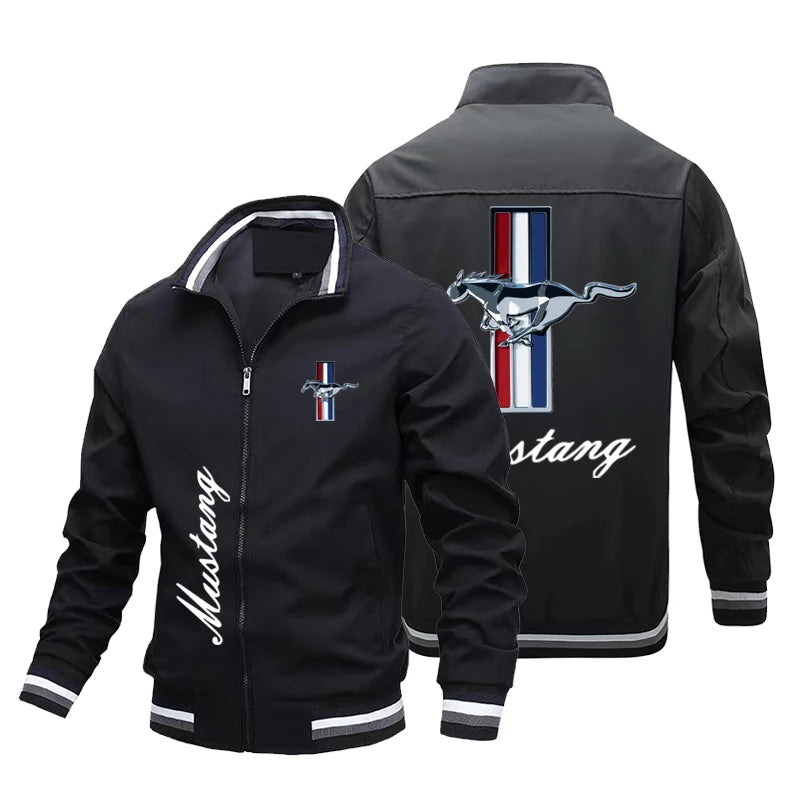 Chaqueta de hombre con logotipo de Ford Mustang de moda