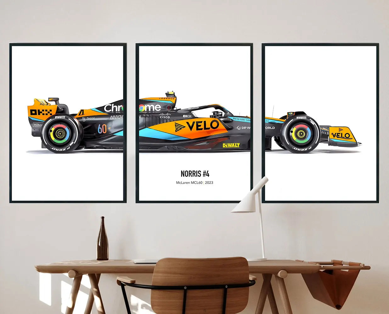 Set von 3 Lando Norris F1 MCL60 Poster