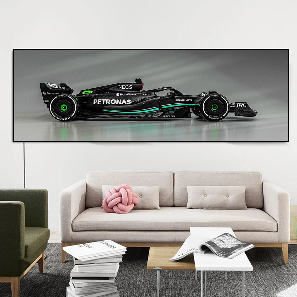 Decoración del cartel de carreras de Lewis Hamilton de F1