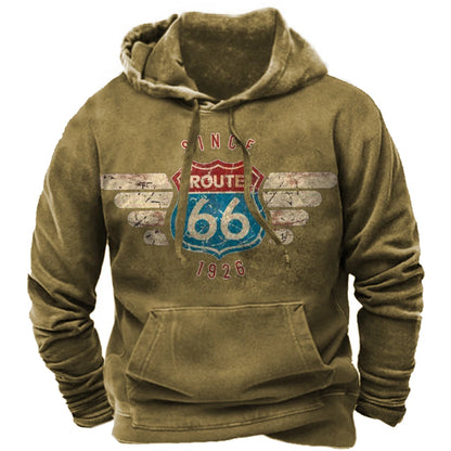 Ruta 66 sudadera con capucha vintage