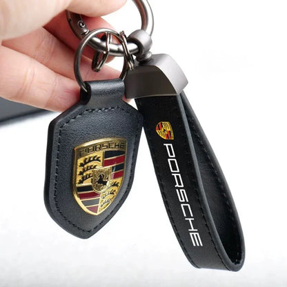 Porte-clés en cuir Porsche