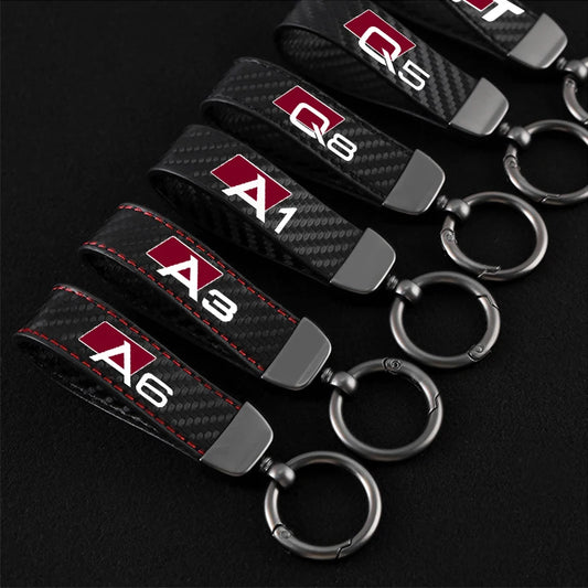 Audi Metal/Leather Keychain