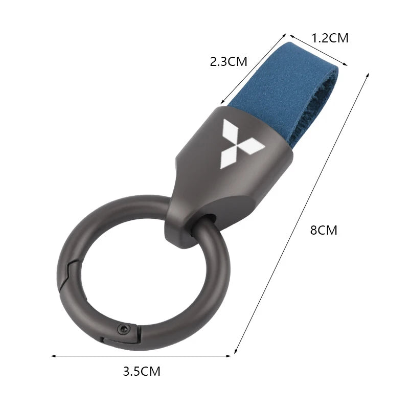 Portachiave in pelle/metallo mitsubishi