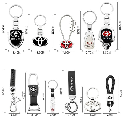 3D Metal/Leather Keychain For Toyota