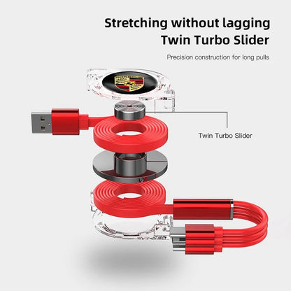 Porsche Câble de charge rétractable 3-en-1
