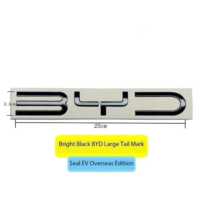 BYD Chrome / Black Trunk Sticker 